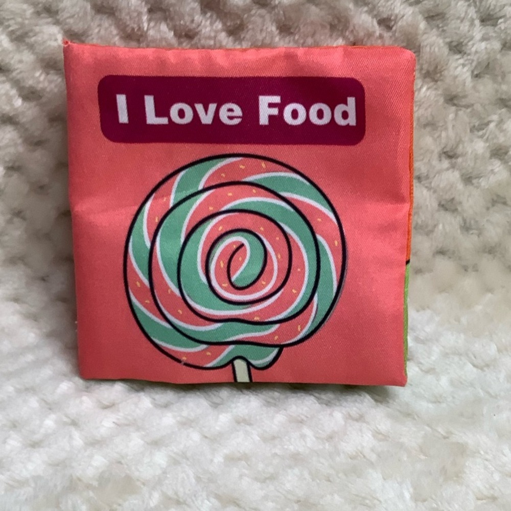 I Love Food Soft Baby Kids Learning Book Crinkle Sensory Toy